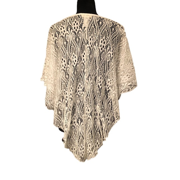 Brittany Black White Lace Sparkle Wrap size Medium - Picture 5 of 7